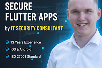 develop a professional and secure flutter app for ios and android