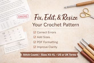fix, edit, or resize your crochet pattern