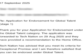 manage your UK global talent visa case and evidence pack