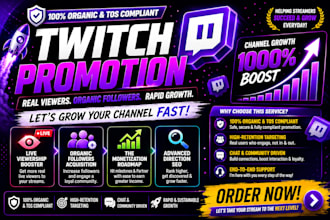 get 100plus real twitch live viewers, channel promotion, livestream promotion