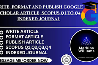 write, format and publish google scholar article scopus q1 to q4 indexed journal
