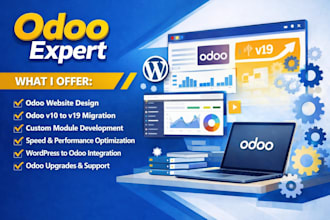 migrate develop optimize odoo website design wordpress upgrade odoo v10 to v 19