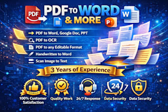 redesign and convert PDF to editable word or PPT