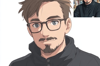draw fanart or a character for you in anime art style
