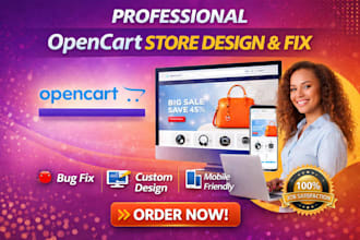 setup opencart fix opencart ecommerce bugs website optimization professionally
