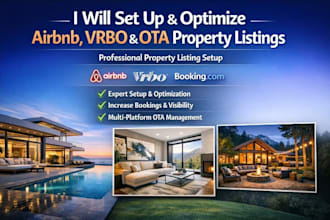 professionally set up property listings on airbnb vrbo and other ota platforms