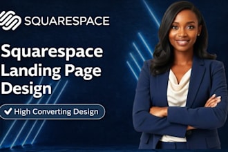 create a modern squarespace landing page design