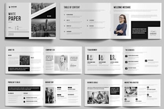 designs white paper annual report company profile ebook and flayer booklet