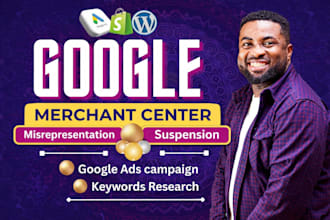 fix google merchant center suspension and misrepresentation