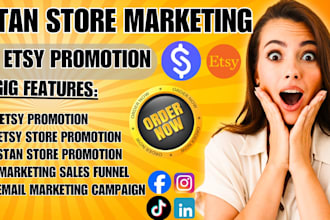 stan store marketing, etsy stan store and etsy store promotion