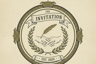 design a vintage invitation logo with classic elegant charm