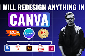 redesign, convert or recreate ai, PSD, PDF, png graphics in canva within 2 hours