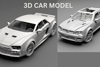 do 3d truck model, 3d rc model, car modeling, car wrap design, car retouching