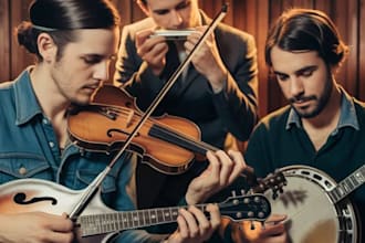 record mandolin, fiddle, violin, harmonica banjo player for your track