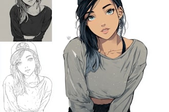 draw your characters and fanart in semi realistic art