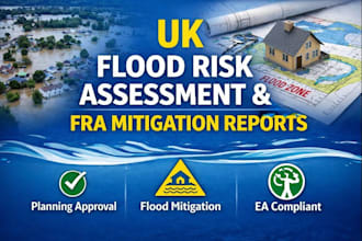 deliver a UK professional flood risk assessment and fra mitigation report