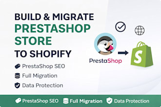 build prestashop ecommerce website seo prestashop migration to shopify store