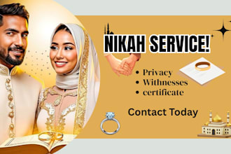 conduct your online nikah as imam provide certificate, wali and witness same day