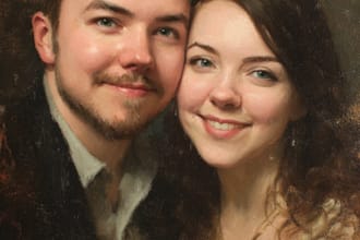 draw awesome couple portrait from your photo
