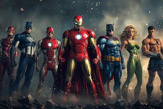 create fantasy, superhero comic character design