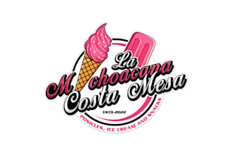 create exclusive and marvelous ice cream logo design