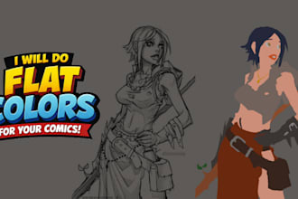 flat colors for your comics or manga, professionally styled