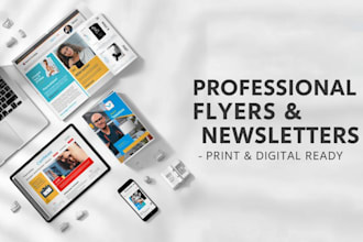 design clean and professional layouts for flyers and newsletters