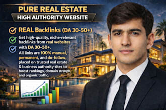 build real estate backlinks and guest posts with real outreach