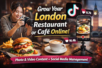 create content and manage social media for london restaurants and cafes