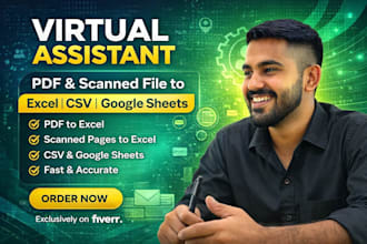 convert PDF or scanned pages to excel, CSV or google sheets