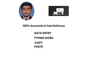 do accurate data entry, copy paste and typing work