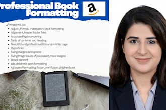 do kindle conversion, ebook and paperback formatting