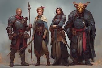 game character art or fantasy character illustration