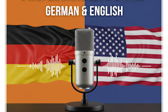 create pro ai voice overs for youtube in german or english