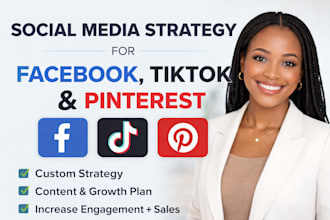 social media strategy for facebook tiktok and pinterest
