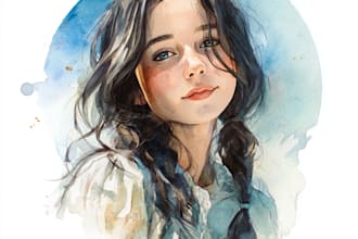 draw watercolor illustration for you