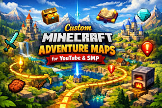create a custom minecraft adventure map for youtube roleplay or smp
