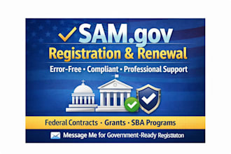 find government contracts, write bids, and do sam gov registration