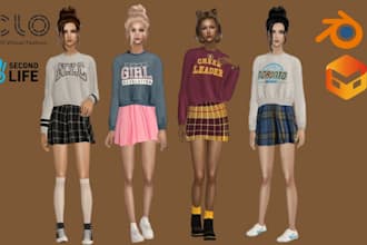 design clo3d second life clothing rigged mesh virtual fashion