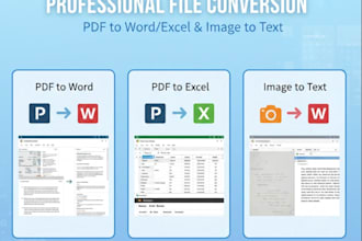convert PDF to word, excel, and image to text