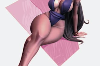 draw a pin up girl and pin up girl illustration
