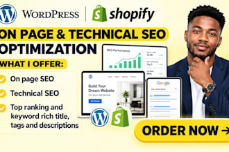fix on page technical wordpress shopify website seo optimization google ranking