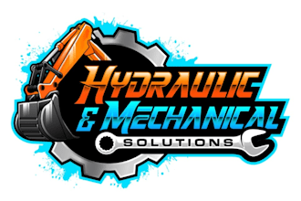 create hydraulic repair and mechanical repair logo for your business