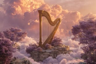 do a dreamy surreal or fantasy music cover album cover
