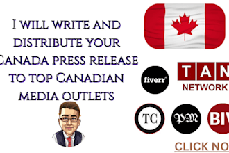 write and distribute your canada press release to top canadian media outlets