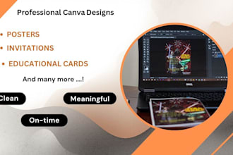 create canva posters,cards,kids educational designs, flyers for busines