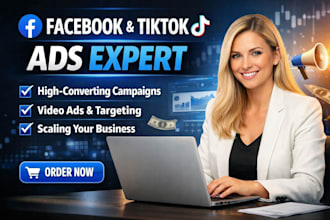 setup facebook business manager design tiktok video ads editing campaign expert