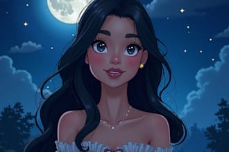 do cute disney cartoon portraits