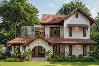 do realistic 3d exterior design and rendering