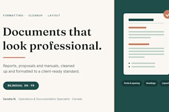 format and clean up professional business documents